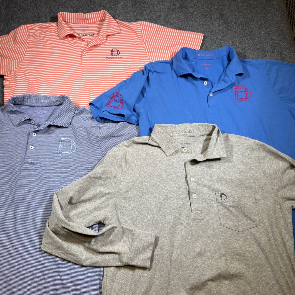 B. Draddy Polo Shirt Lot Mens Medium Golf Polo Bundle